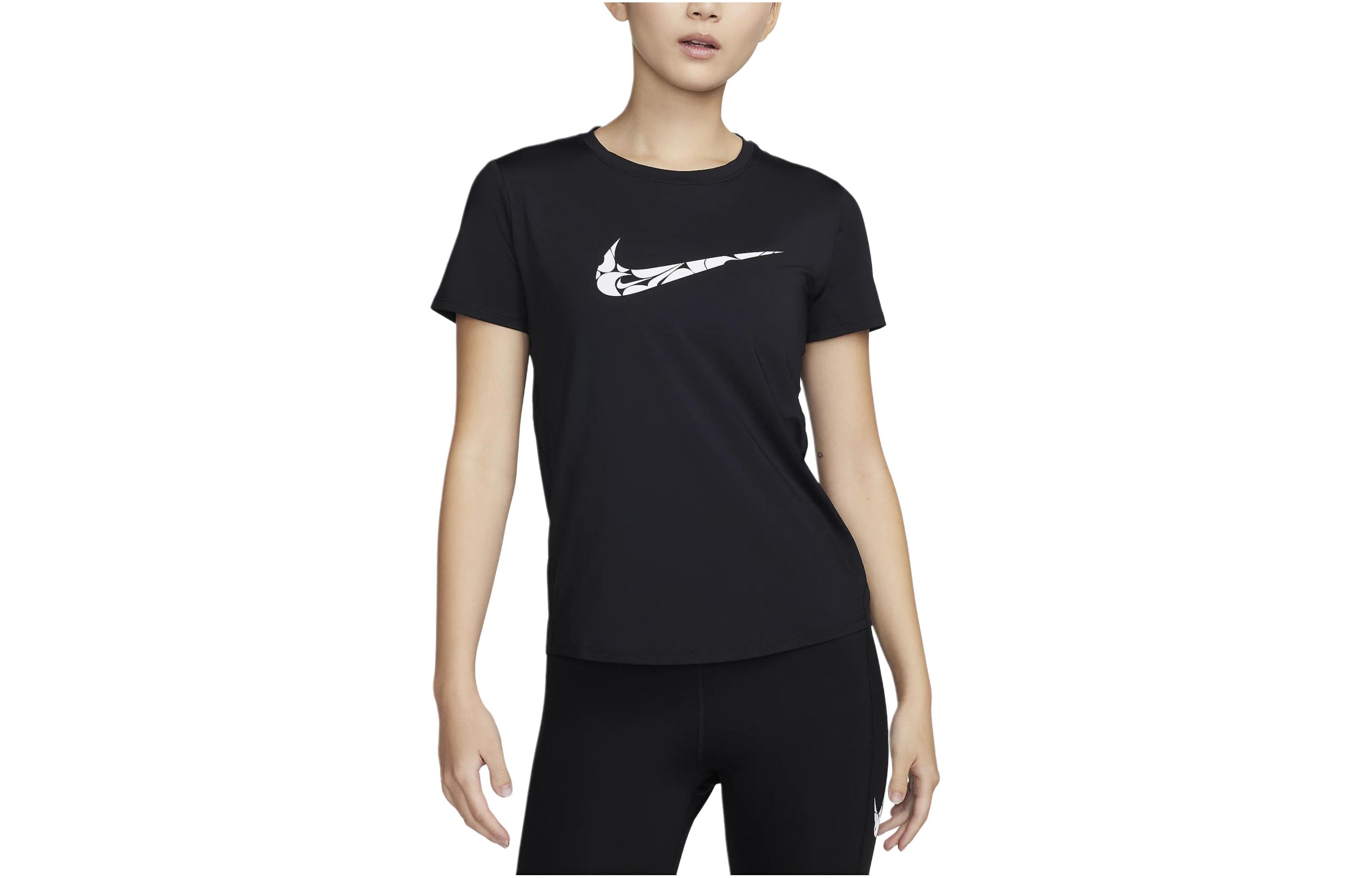Женская футболка Nike logo (черная)