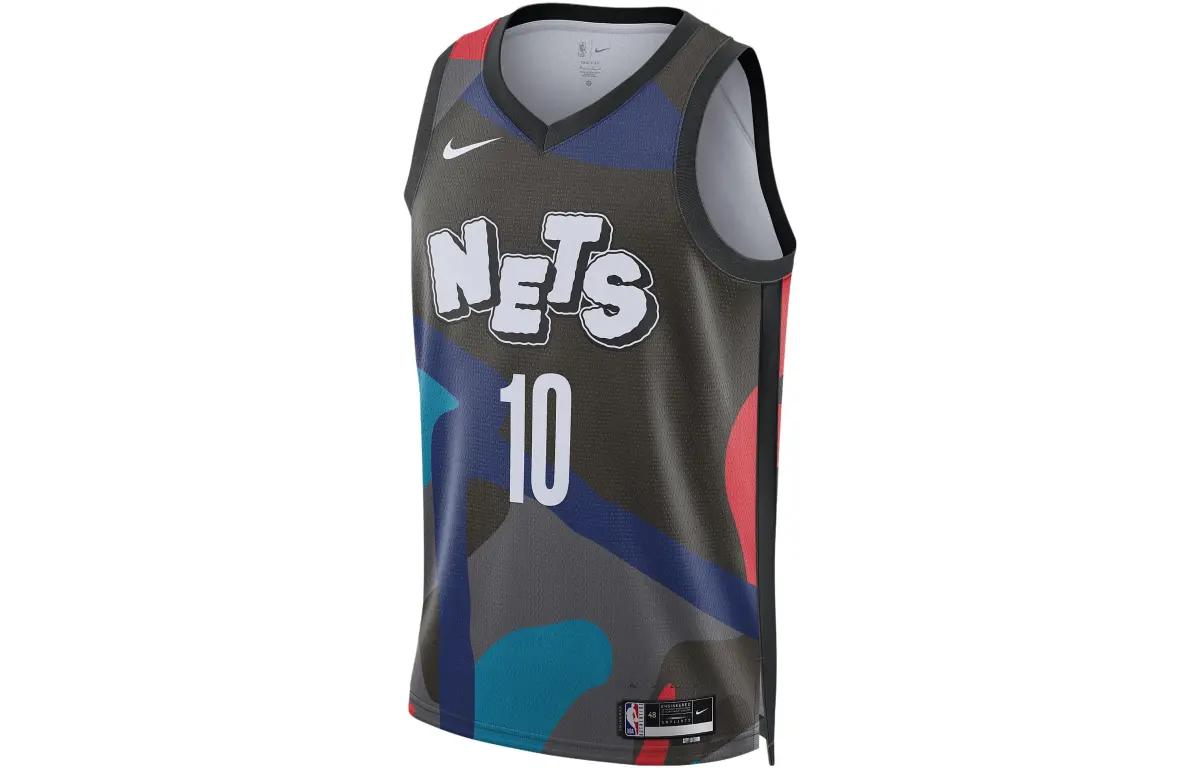 Nike x KAWS Basketball Jersey City Edition 2023/24 Season, Brooklyn Nets, Simmons Size 10 Men's Black