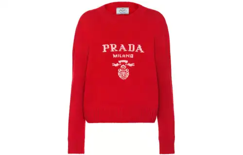 PRADA Logo intarsia Cashmere Jumper