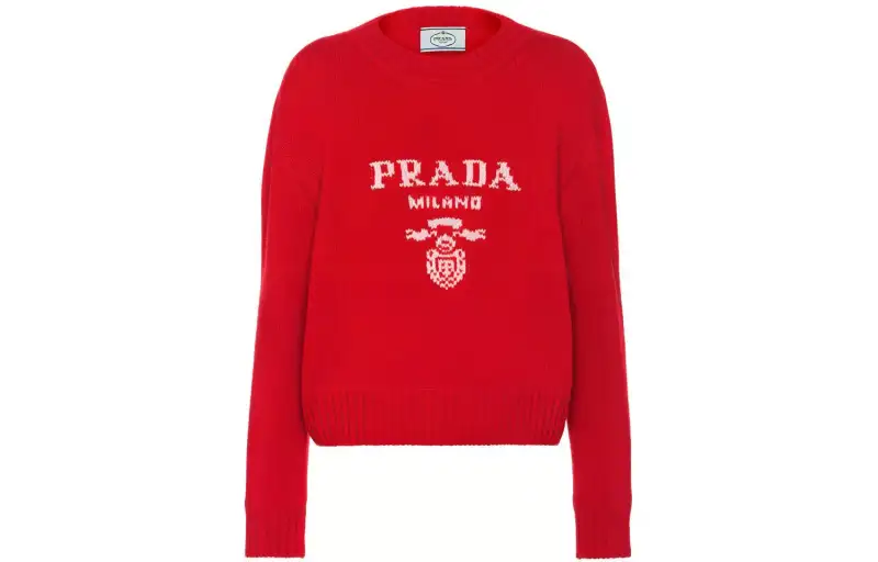 PRADA Logo intarsia Cashmere Jumper