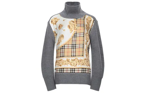 Burberry Sweaters Women's Gray Turtleneck Moderate Other