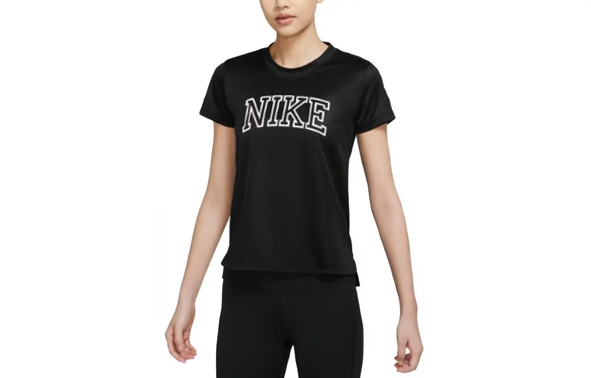 Nike Dri-Fit T-Shirts Women's Black Crew Neck Moderate