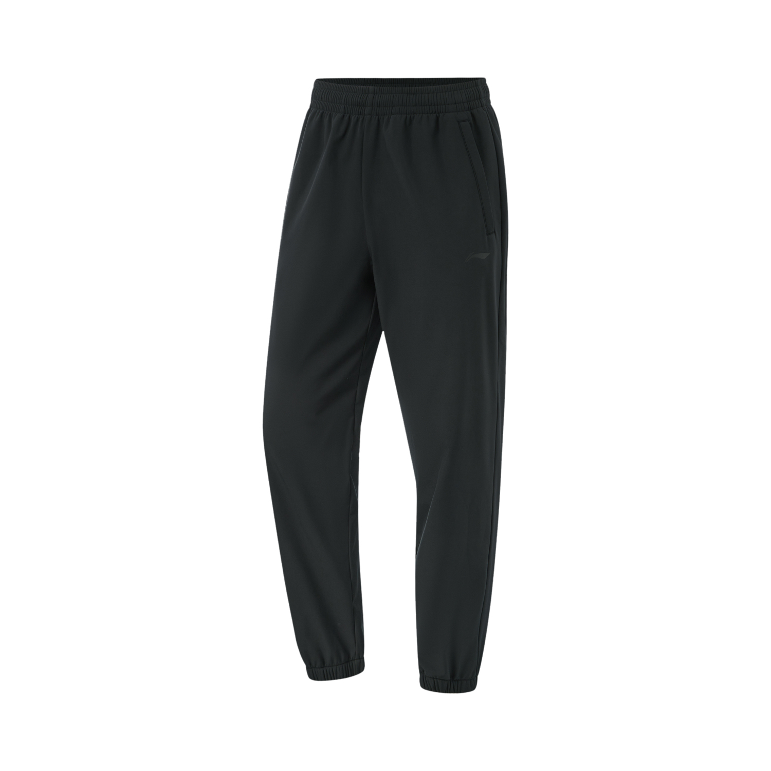 Li Ning Fitness Series Solid Color Mid Rise Comfortable And Breathable Fleece Lined Thermal Elastic Cuff Sports Pants