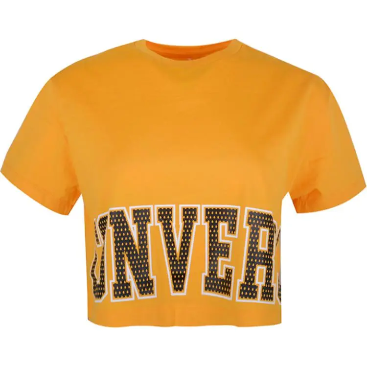 Converse Heritage Wordmark Easy Crop Top Women's Gold