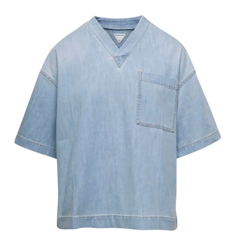 Bottega Veneta Light Bleached Denim T Shirt