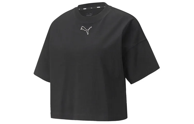 PUMA Drop Shoulder Sleeve T Shirt Women's Black