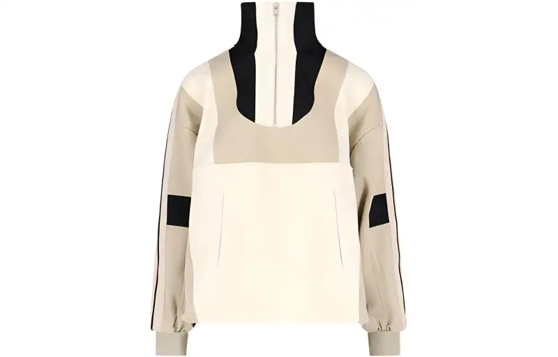 Palm Angels panelled half-zip jacket