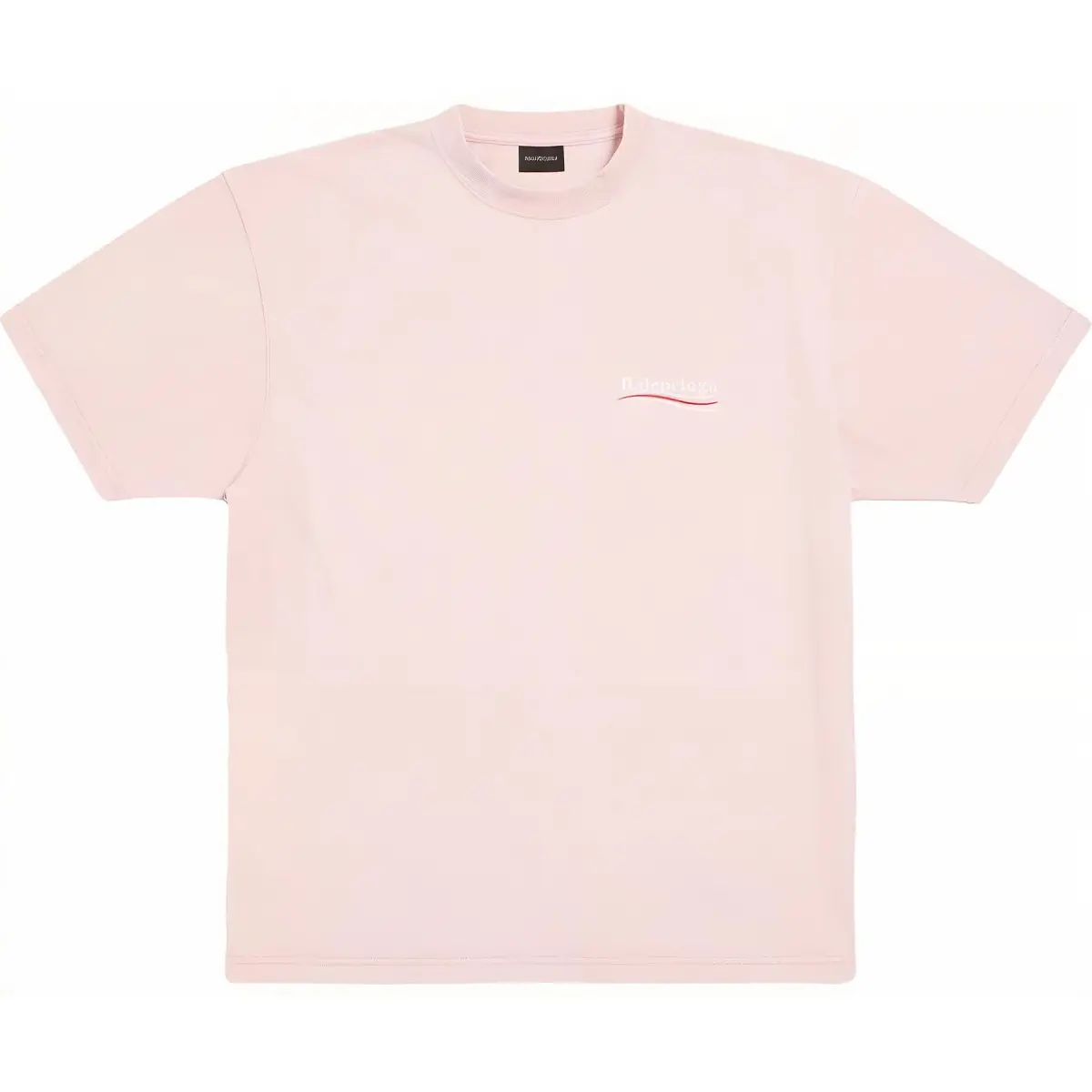 Balenciaga Logo Embroidered Crewneck T Shirt