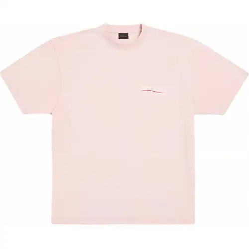 Balenciaga Logo Embroidered Crewneck T Shirt