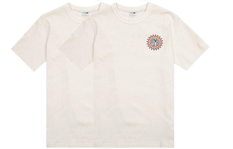 PUMA Downtown Relaxed Graphic Tee T Shirt Women's 2 Pack Ecru
