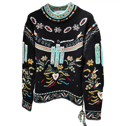 DIOR Sweaters Women's Black Crew Neck Moderate Other