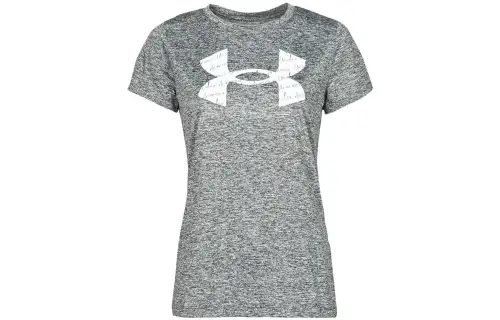 Under Armour Crew Neck Fitted Short Sleeved T Shirt Women's Gray