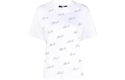 KARL LAGERFELD / Karl Lagerfeld Jeans Logo Embellished Crewneck T-Shirt