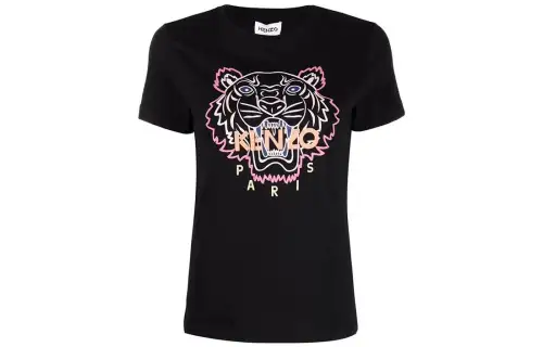 KENZO T Shirts Women's Black Crew Neck Moderate Straight Fit