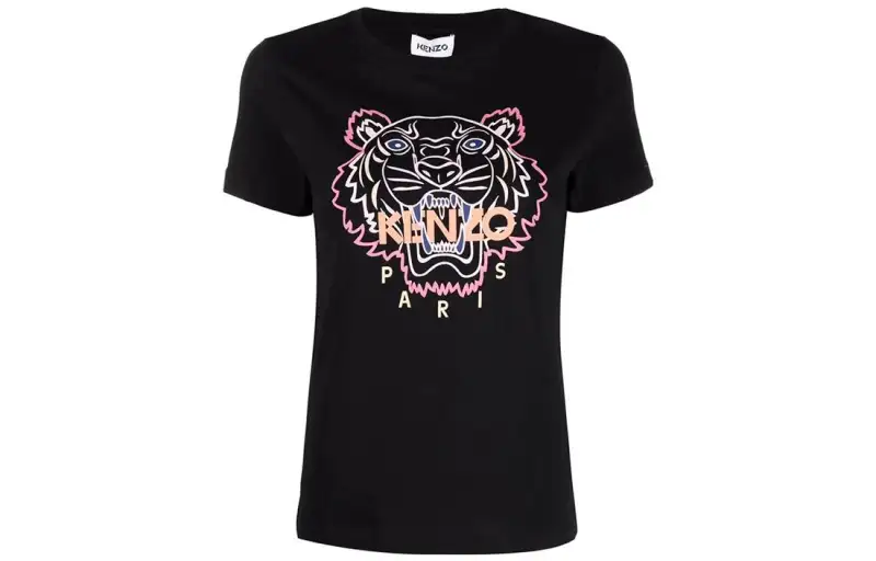 KENZO T Shirts Women's Black Crew Neck Moderate Straight Fit