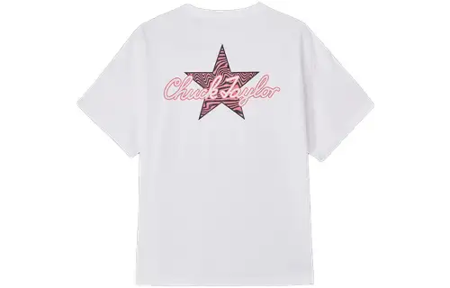 Converse Drop Shoulder Sleeve T Shirt Women's White