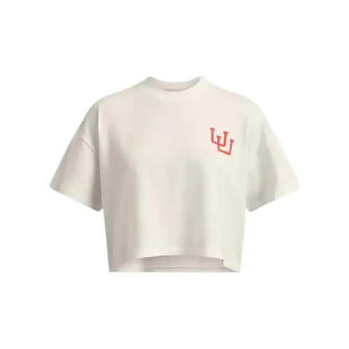 Under Armour GamedayCollegiate Drop Shoulder Sleeve T Shirt Women's Ecru