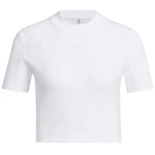 Adidas Originals Home Of Classics Crop Tops Women's White Crew Neck Moderate