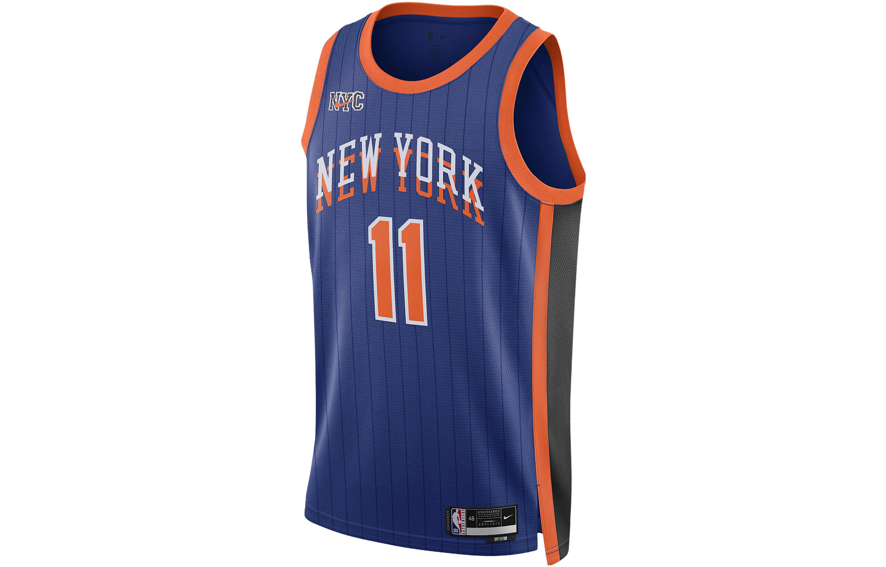 Nike Dri Fit Basketball Jersey City Edition 2023/24 Season, New York Knicks, Jalen Brunson Size 11 Men's Dark Blue