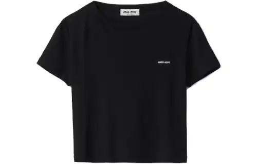 Miu Miu logo-embroidered T-shirt