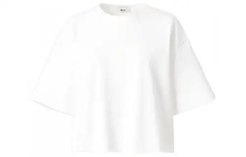 UNIQLO C Collection T Shirts Women's White Crew Neck Moderate Straight Fit