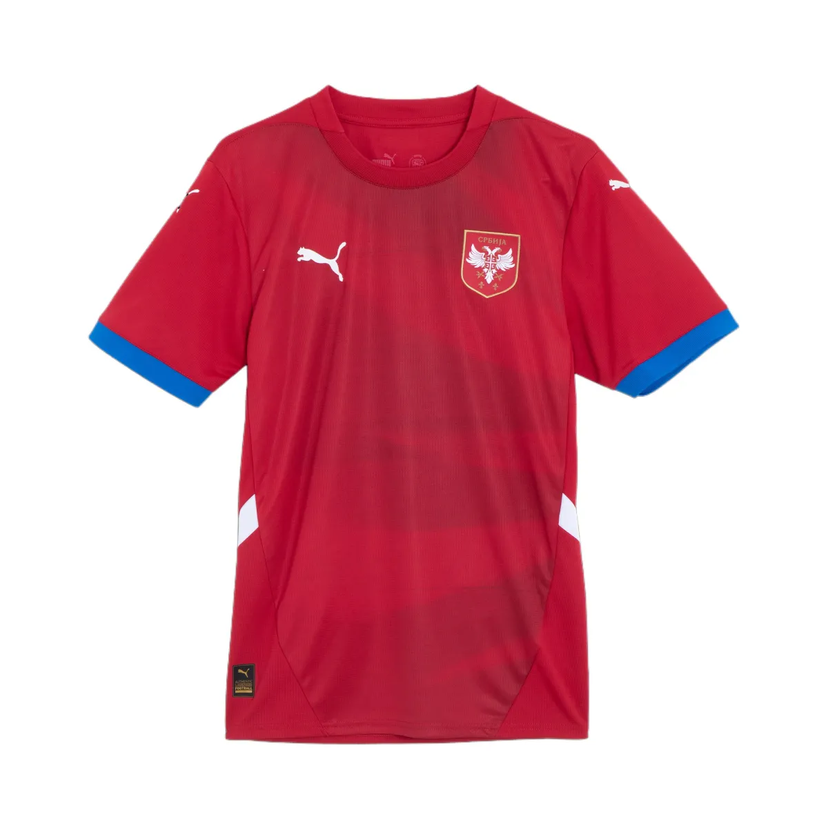 PUMA Serbia National Team Soccer Jersey Fan Edition Men's Dark Red Dark Blue