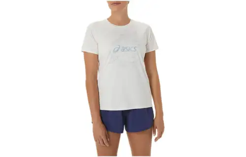Asics Nagino Graphic Run Ss Top T Shirt Women's White