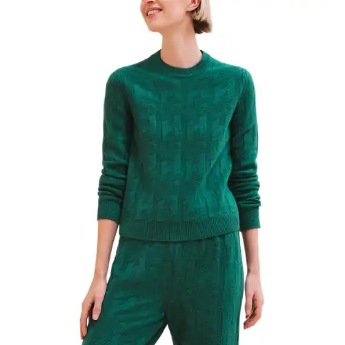 HERMES FW24 Sweater Women's Jazz Bed Green