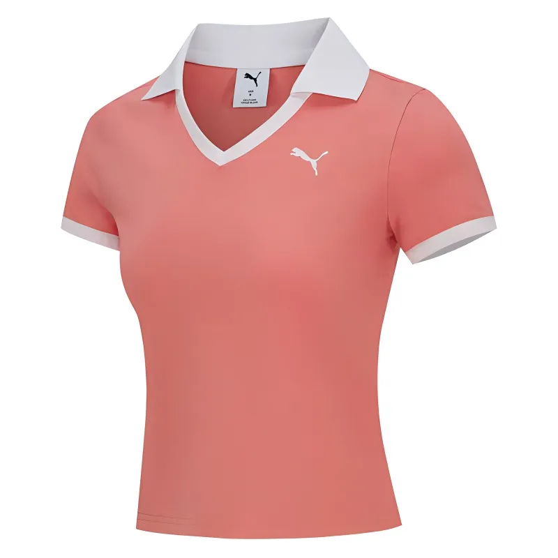 PUMA T-Shirts Women's Pink Lapel Moderate