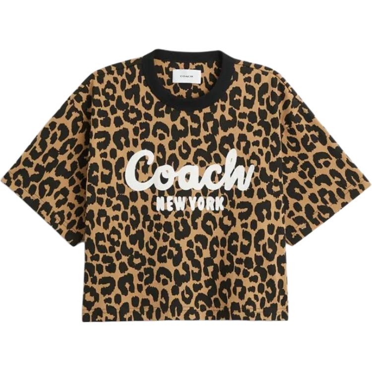 Женская футболка COACH (коричневый)