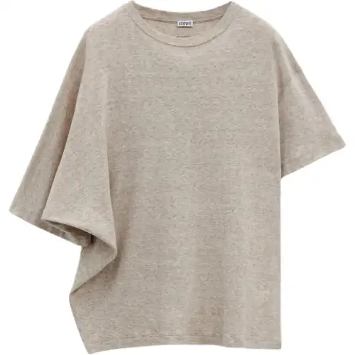 LOEWE Drop Shoulder Sleeve T Shirt Women's Beige