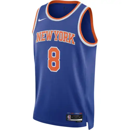 Nike New York Knicks Icon Edition 2022/23 NBA New York Knicks 2022/23 Season Fan Edition Letter Printed Round Neck Sleeveless Basketball Vest Men's Blue Gray