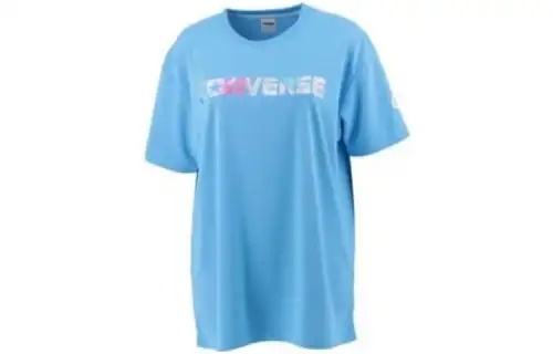 Converse T Shirts Women's Blue Crew Neck Moderate Straight Fit