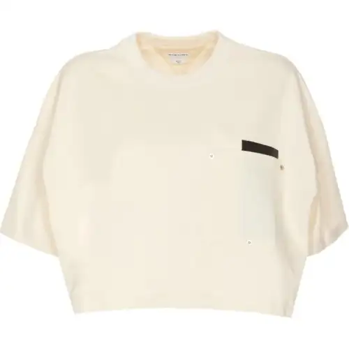 Bottega Veneta Short Sleeved Cropped T Shirt