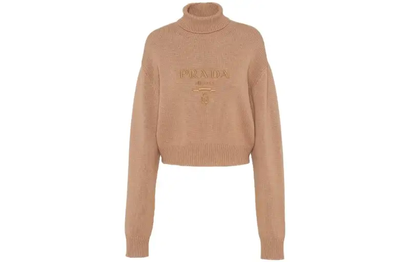 PRADA Logo-embroidered Cashmere Jumper