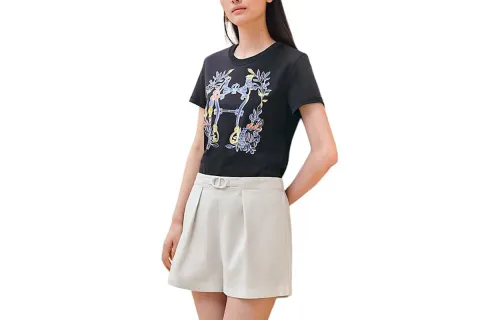 HERMES SS24 Regular T Shirt Women's Black