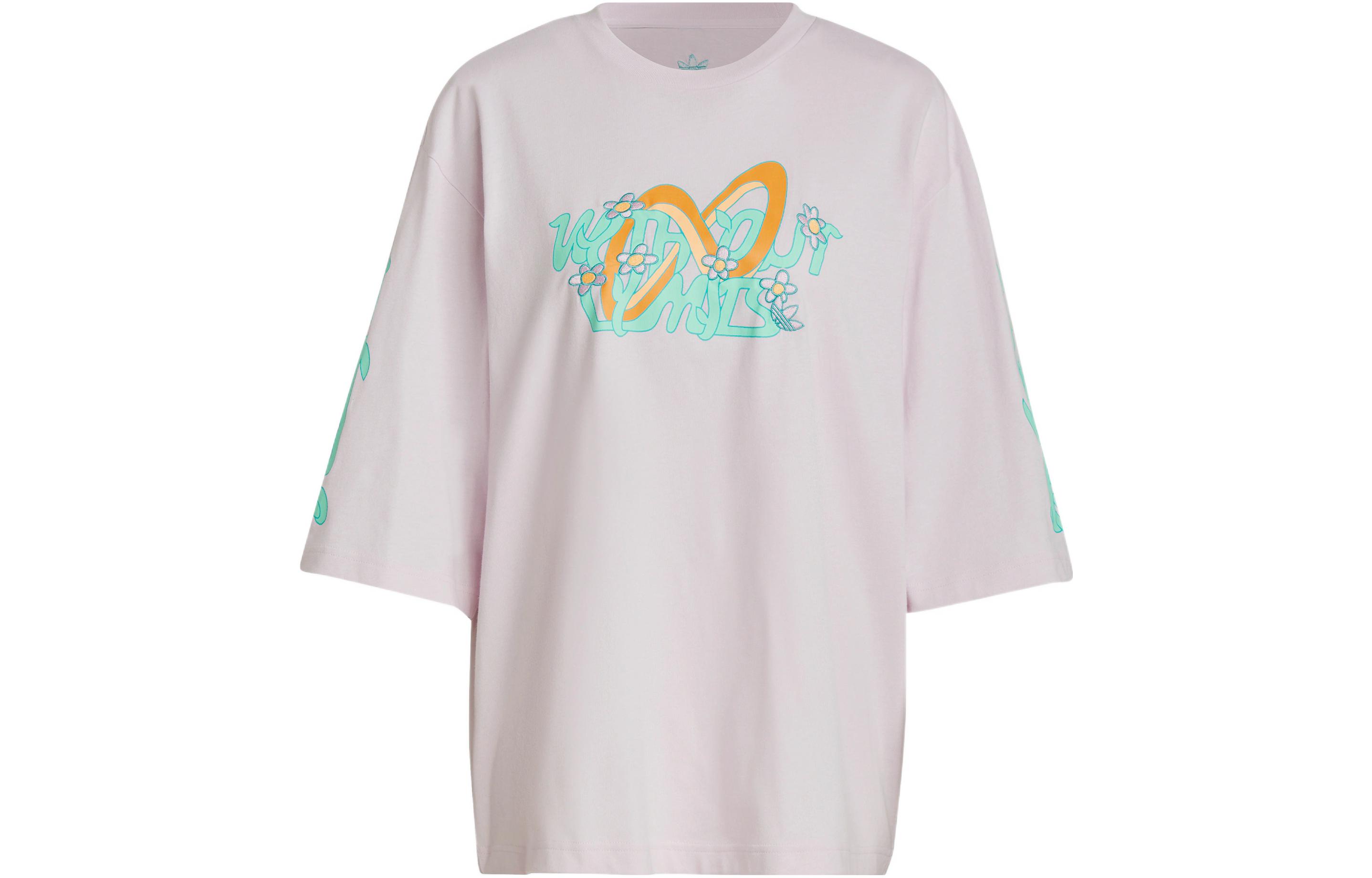 Женская футболка adidas originals (розовая)