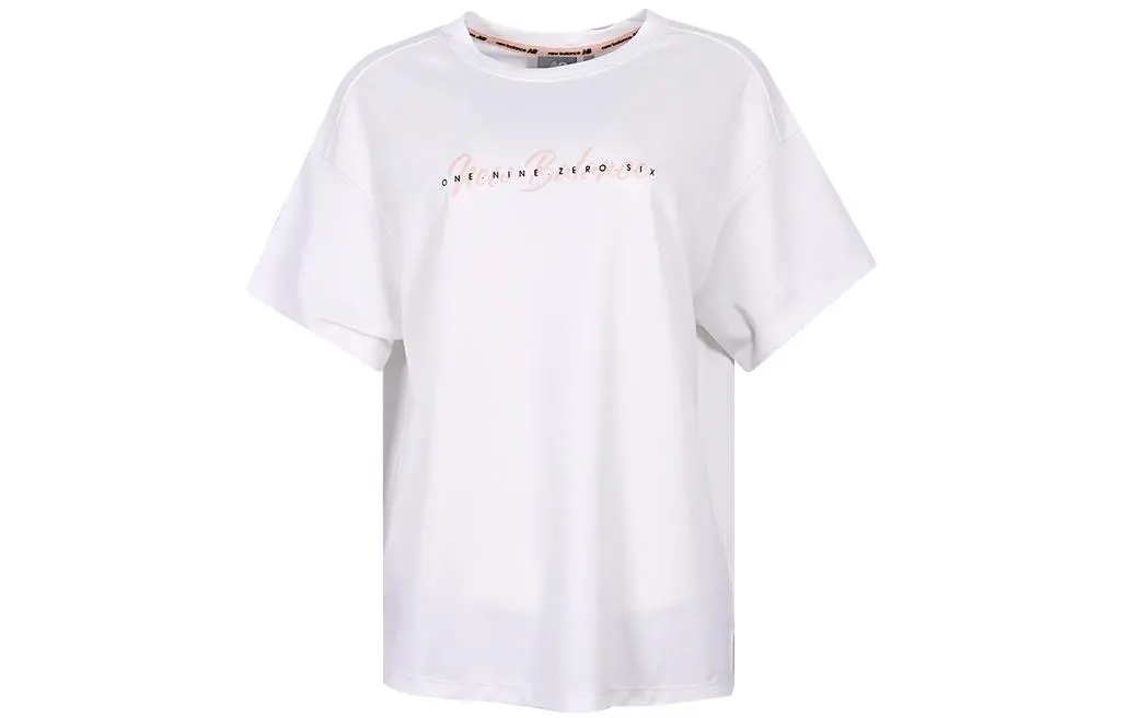 New Balance IU Drop Shoulder Sleeve T Shirt Women's White