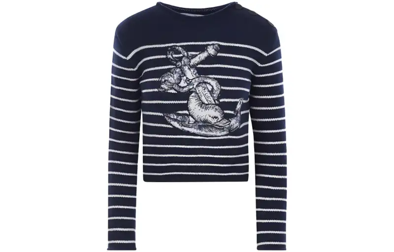 DIOR Sweaters Women's Blue Crew Neck Moderate Other
