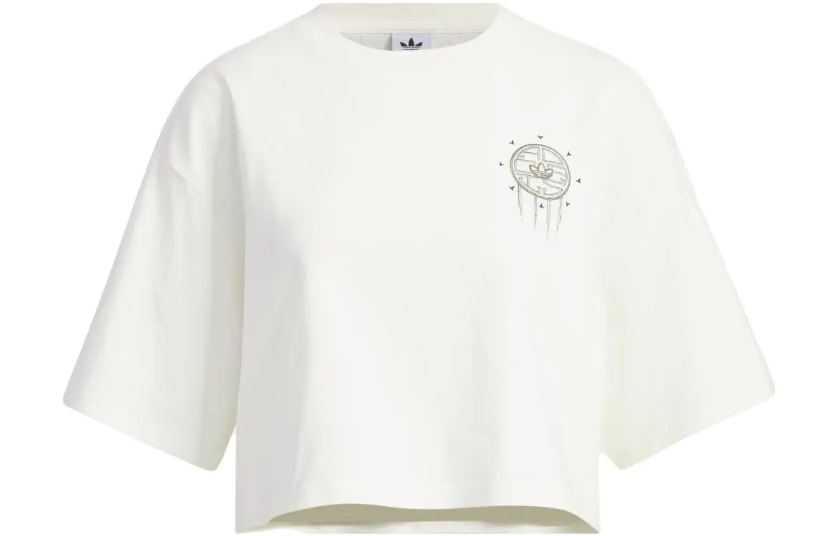Adidas Originals TOC T-Shirts Women's Jade White Crew Neck Moderate