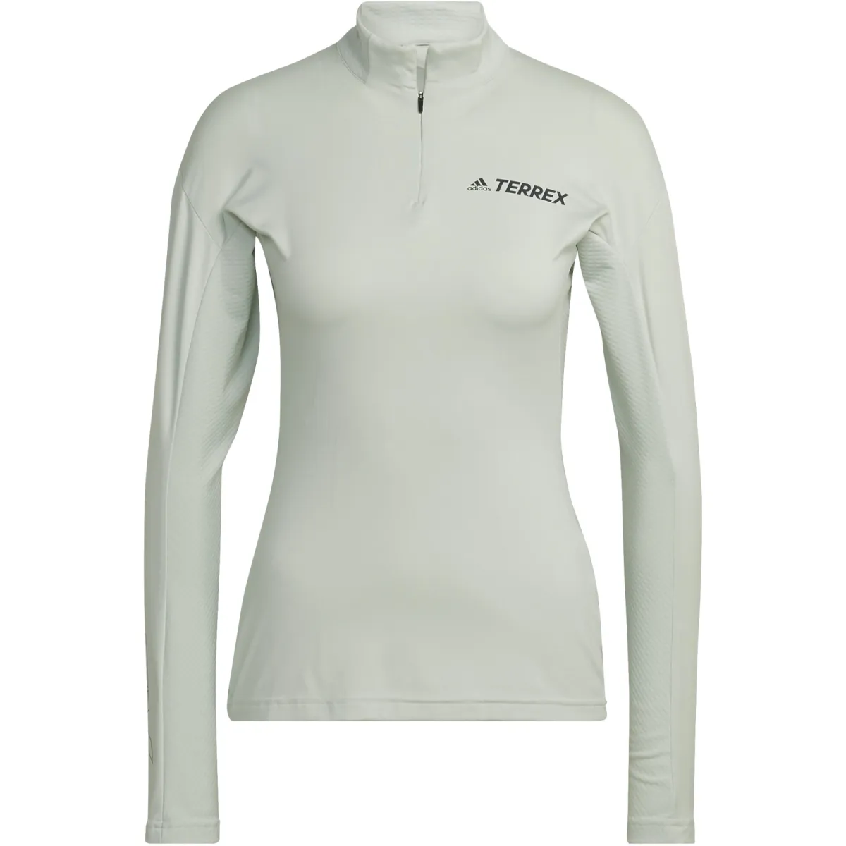 Adidas T-Shirts Women's Green Stand Collar Moderate Straight Fit