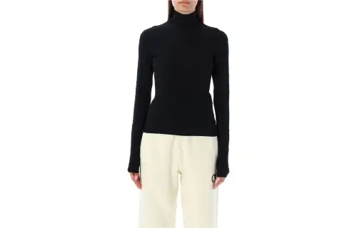 OFF WHITE High neck Ribbed Jumper