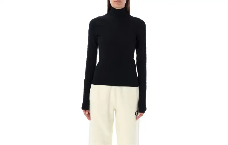 OFF WHITE High neck Ribbed Jumper