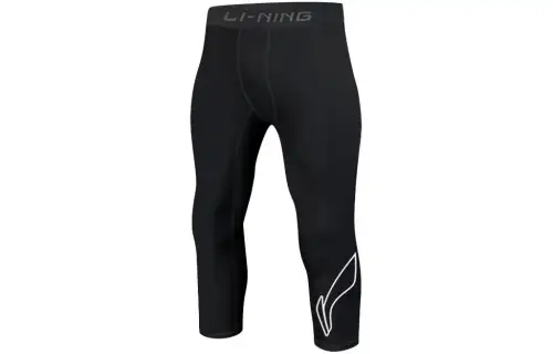 Li Ning, quick dry knee pads, basketball black trousers, for running