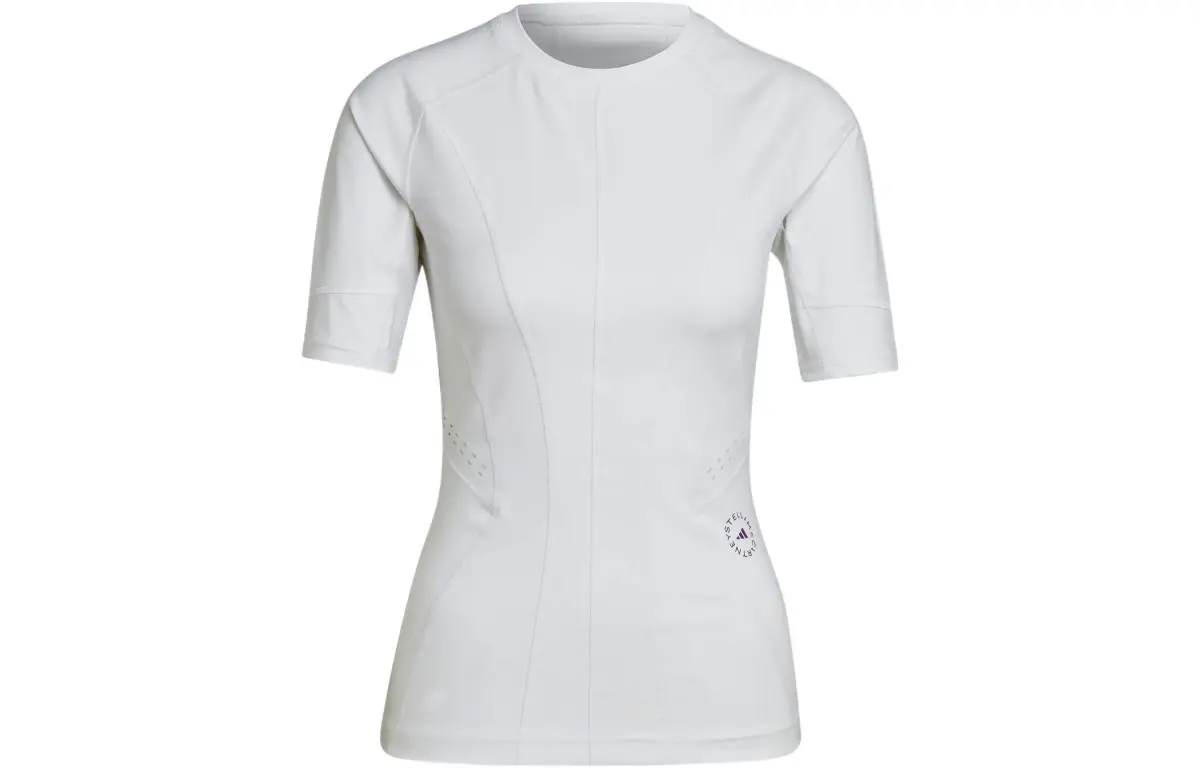 Adidas T-Shirts Women's White Crew Neck Moderate