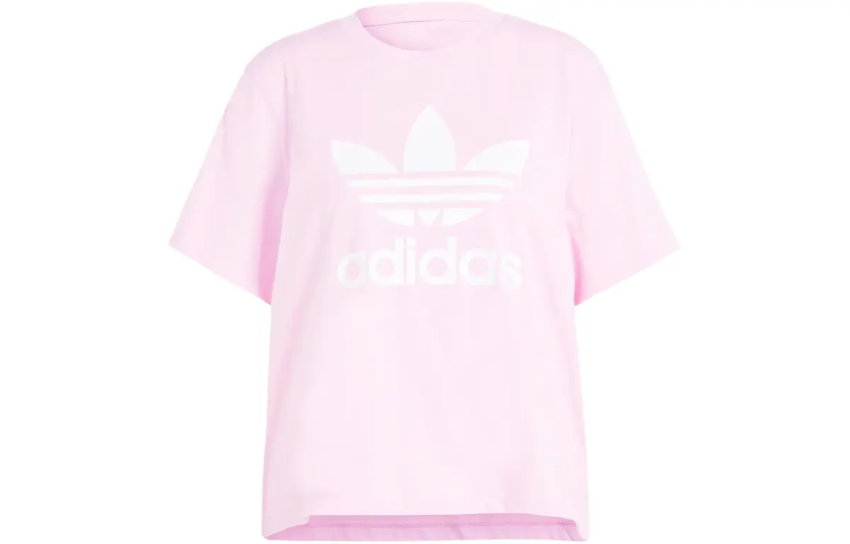 Adidas Originals Drop Shoulder Sleeve T Shirt Women's Pink