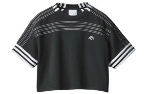 Adidas Originals X Alexander Wang Alexander Wang Collaboration T Shirts Women's Black Crew Neck Moderate Straight Fit