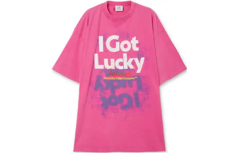 Vetements I Got Lucky T Shirt 'Washed Pink'