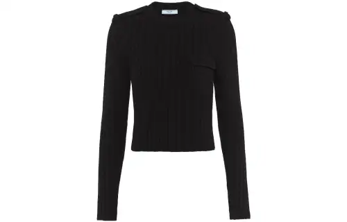 【RunwayPrevious Season】ribbed-knit cropped jumper