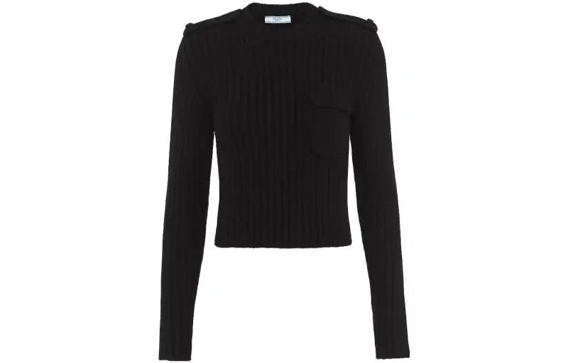 【RunwayPrevious Season】ribbed-knit cropped jumper
